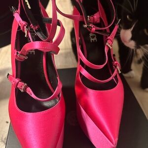 Versace Pink Strappy Heels